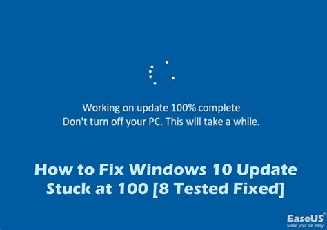 windows update stuck 100